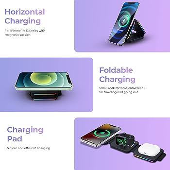 Amazon.com: 3 in 1 Wireless Charger Magnetic Foldable 3 in 1